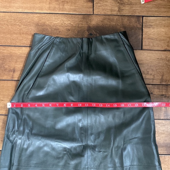 COS Dark Green Maxi Leather Skirt Size 34 - Picture 10 of 12